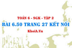 Bài 6.50 trang 27 Toán 6 Tập 2 Kết nối tri thức